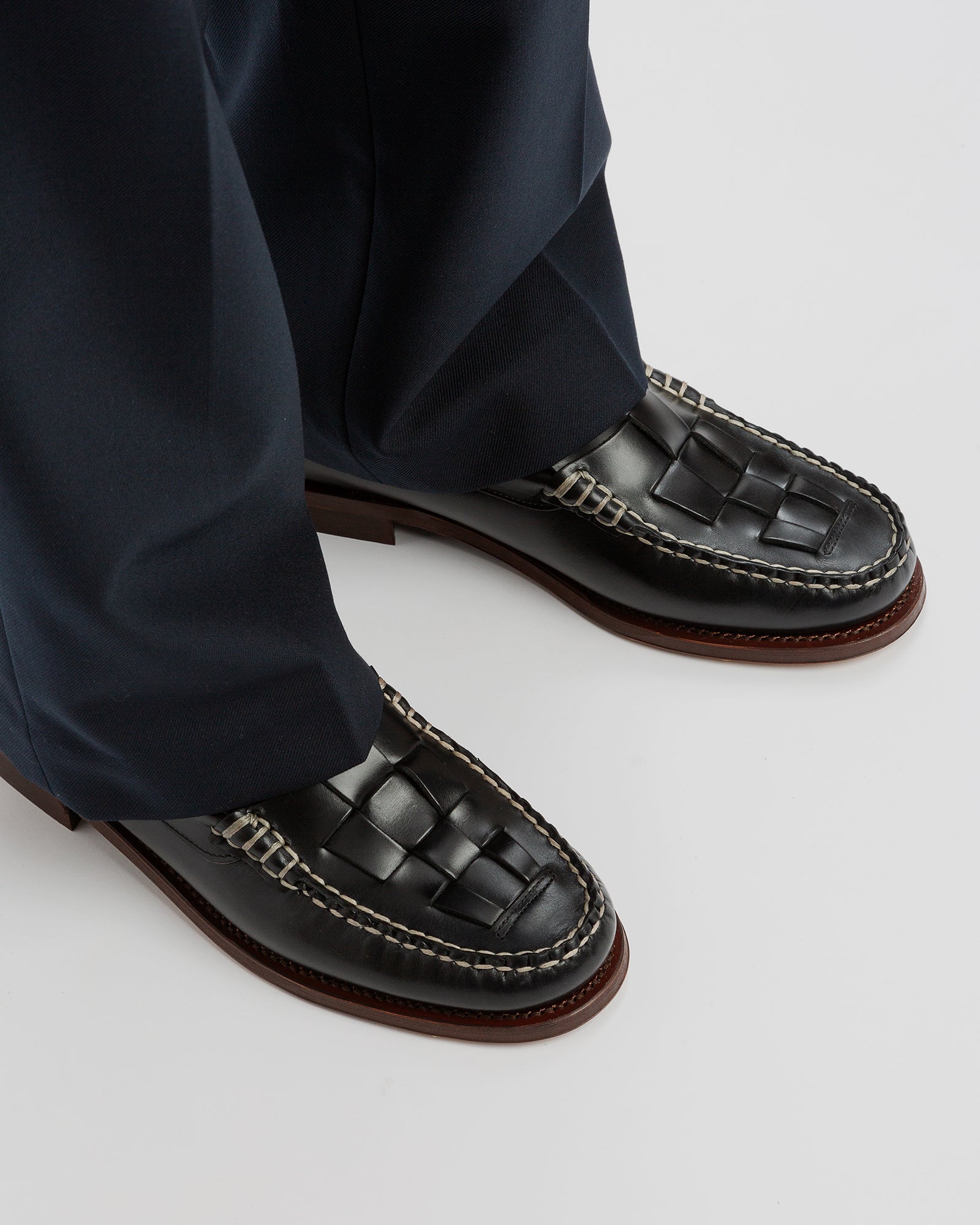NOMBELA VEG TAN - Interwoven Detail Slip-On Loafer - Hereu Men