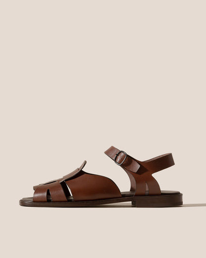 ROCA GRAINY VEG TAN - Square-toe Fisherman Sandal - Hereu Men