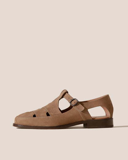BESSO NUBUCK - Woven T-bar Sandal - Hereu Men