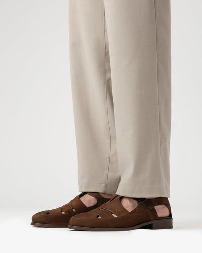 BESSO NUBUCK - Woven T-bar Sandal - Hereu Men