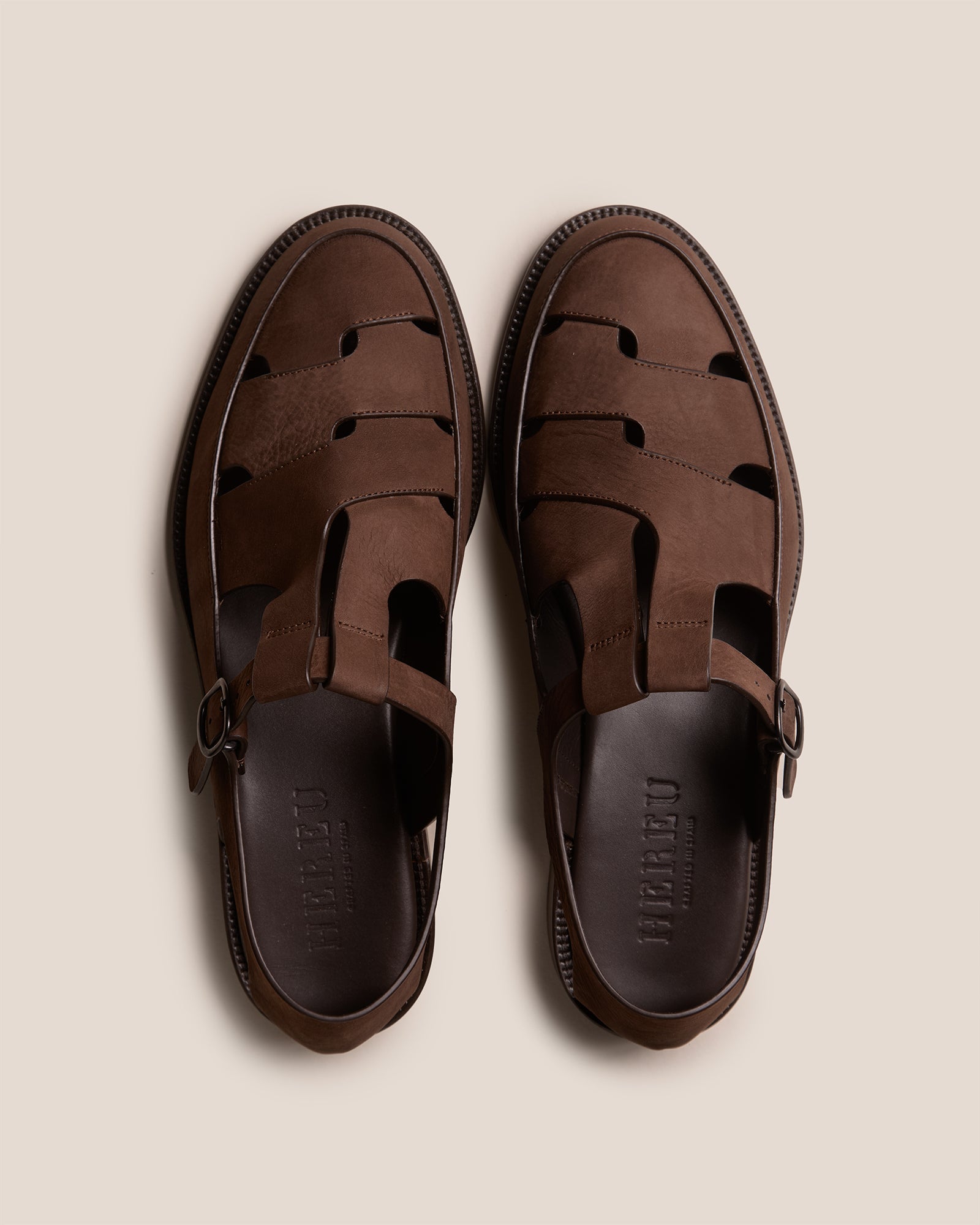 BESSO NUBUCK - Woven T-bar Sandal - Hereu Men