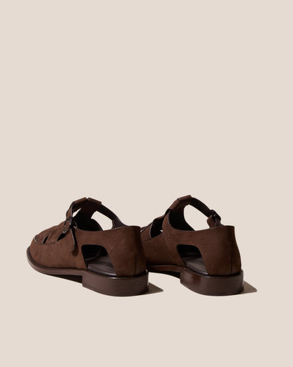 BESSO NUBUCK - Woven T-bar Sandal - Hereu Men