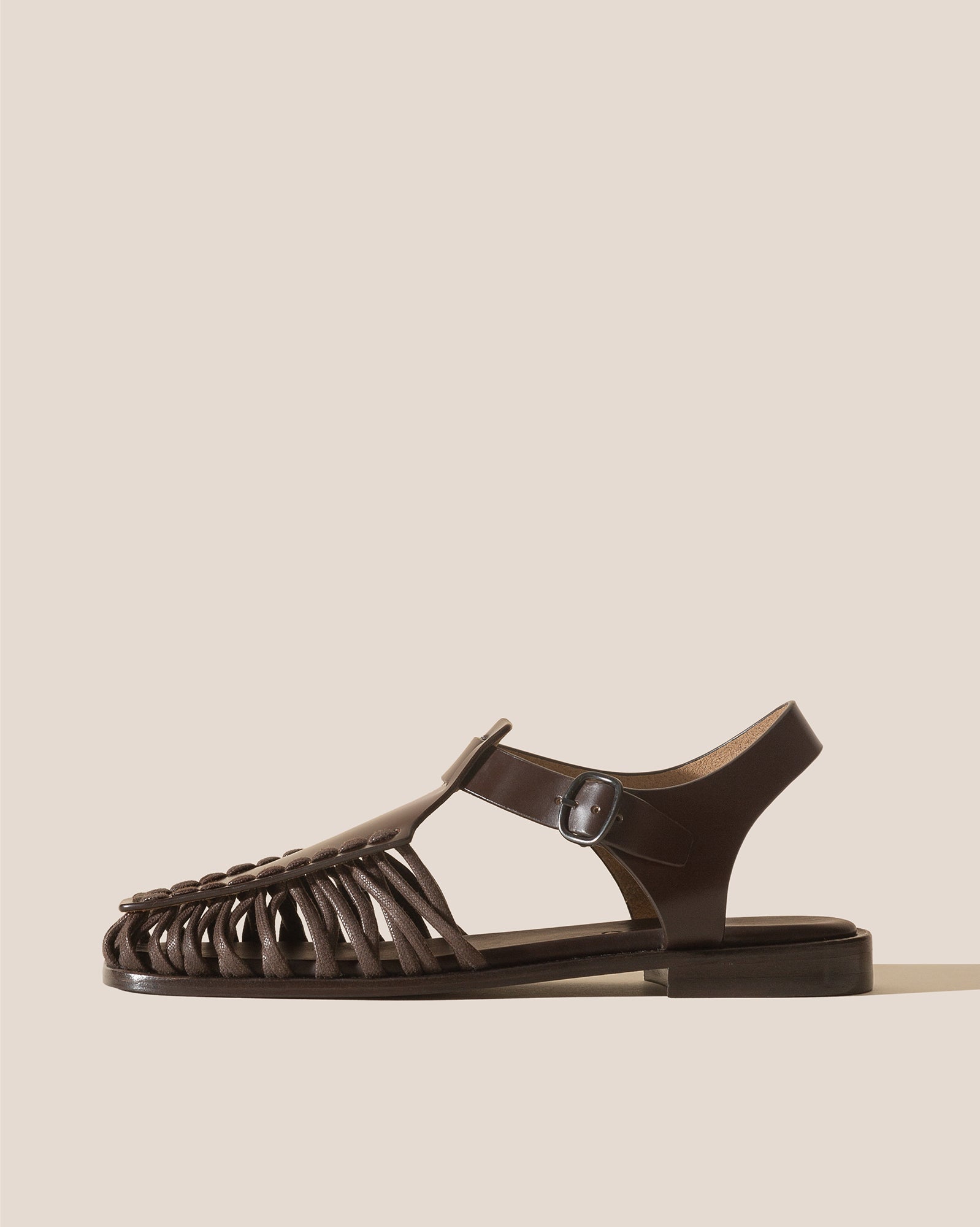 ALARO - Square-Toe T-bar Sandal - Hereu Men