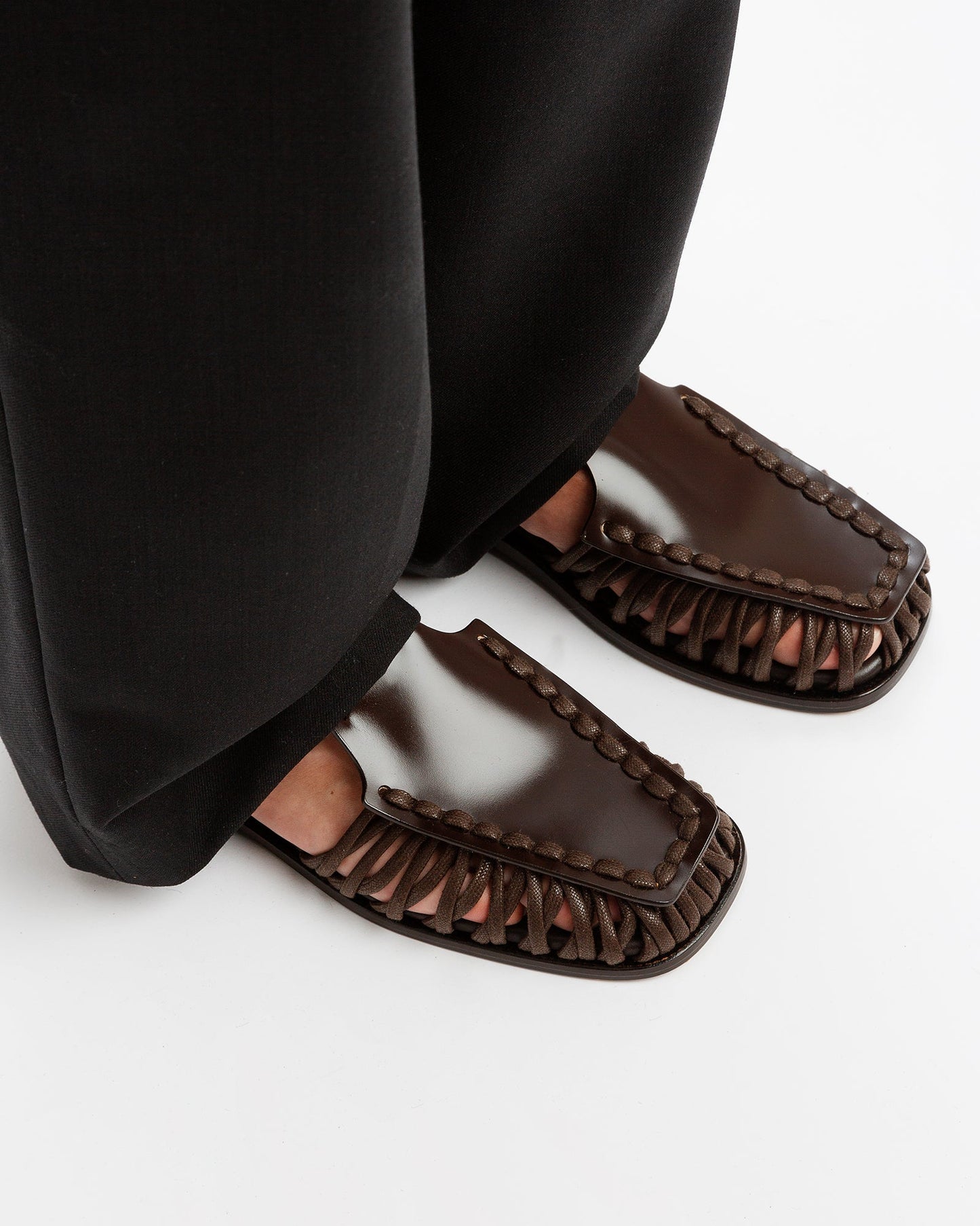 ALARO - Square-Toe T-bar Sandal - Hereu Men