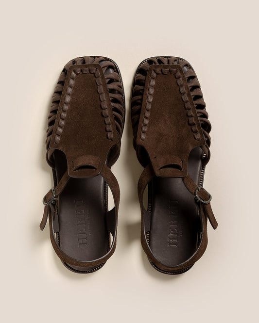 ALARO SUEDE - Square-Toe T-bar Sandal - Hereu Men