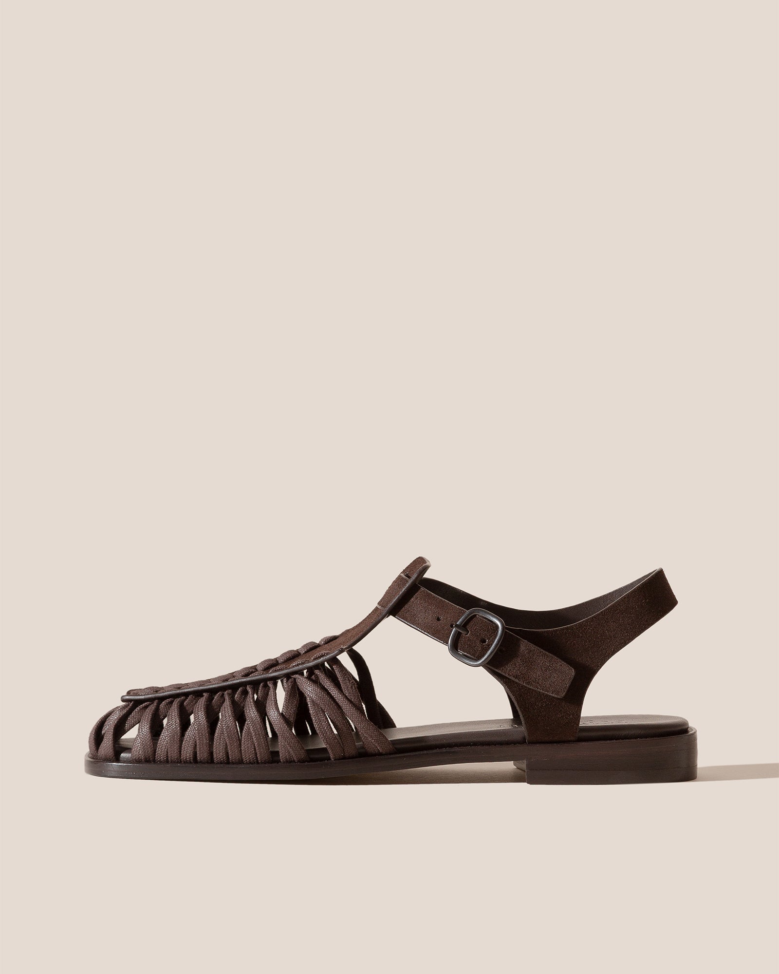 ALARO SUEDE - Square-Toe T-bar Sandal - Hereu Men
