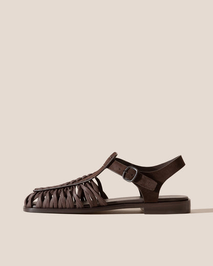 ALARO SUEDE - Square-Toe T-bar Sandal - Hereu Men