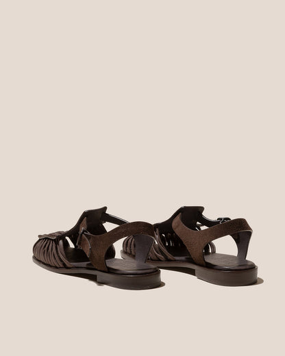 ALARO SUEDE - Square-Toe T-bar Sandal - Hereu Men