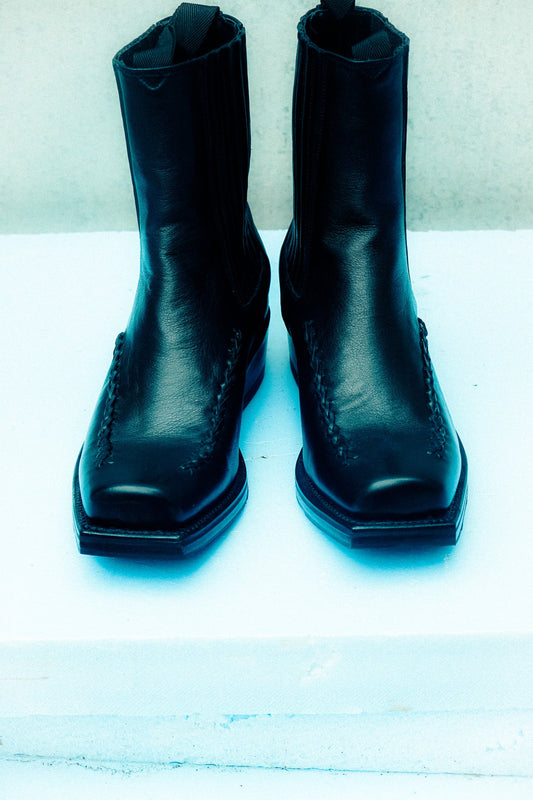 AGULLA - Square-Toe Braided Detail Chelsea Boot - Hereu Men