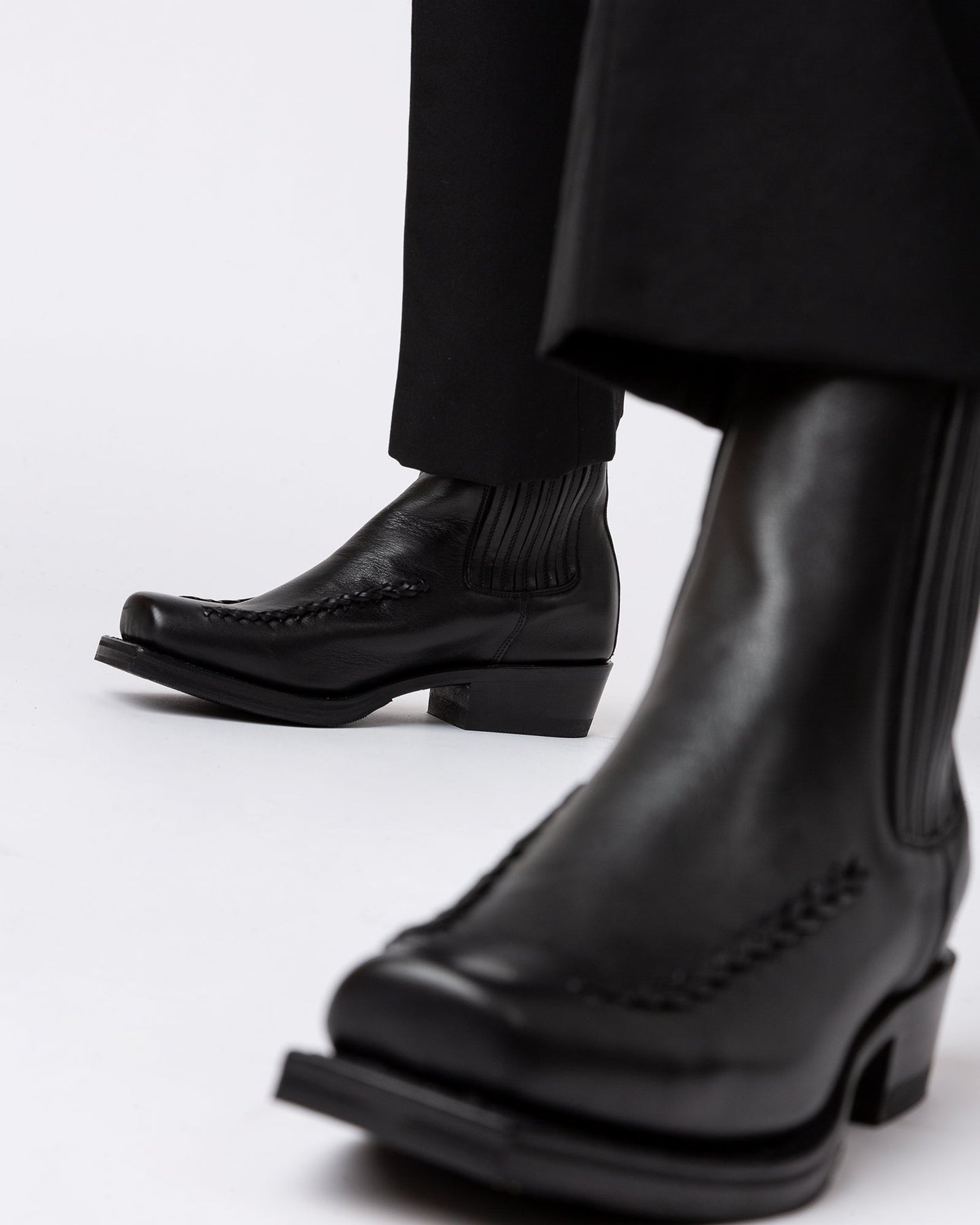 AGULLA - Square-Toe Braided Detail Chelsea Boot - Hereu Men