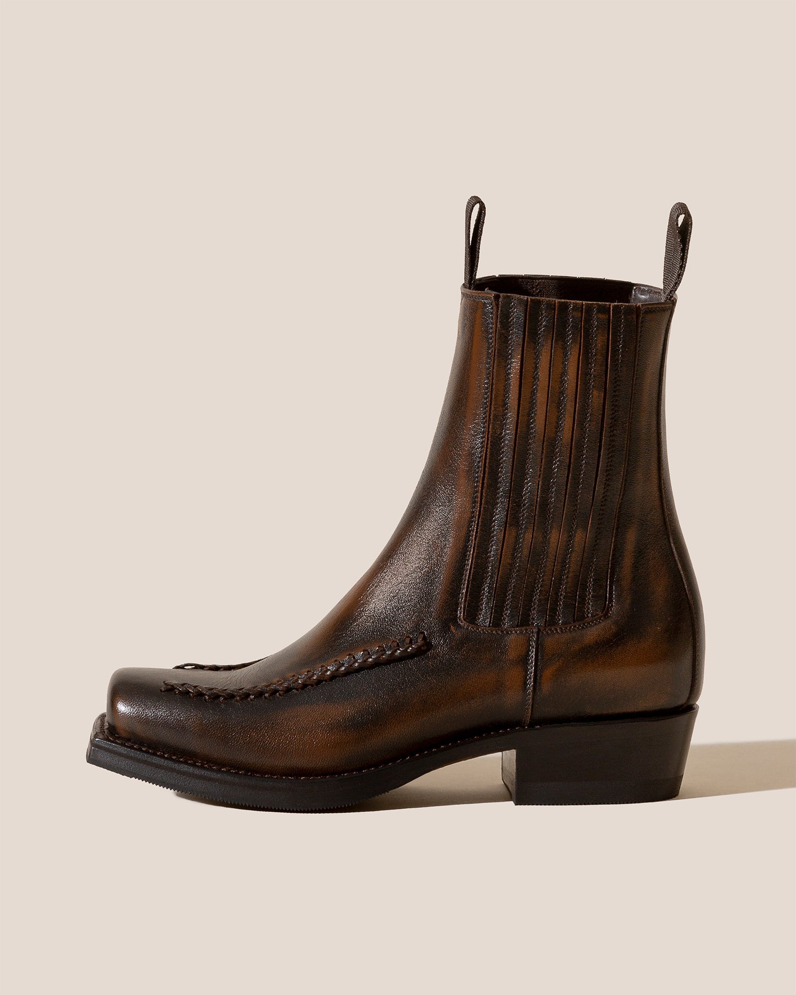AGULLA - Square-Toe Braided Detail Chelsea Boot - Hereu Men