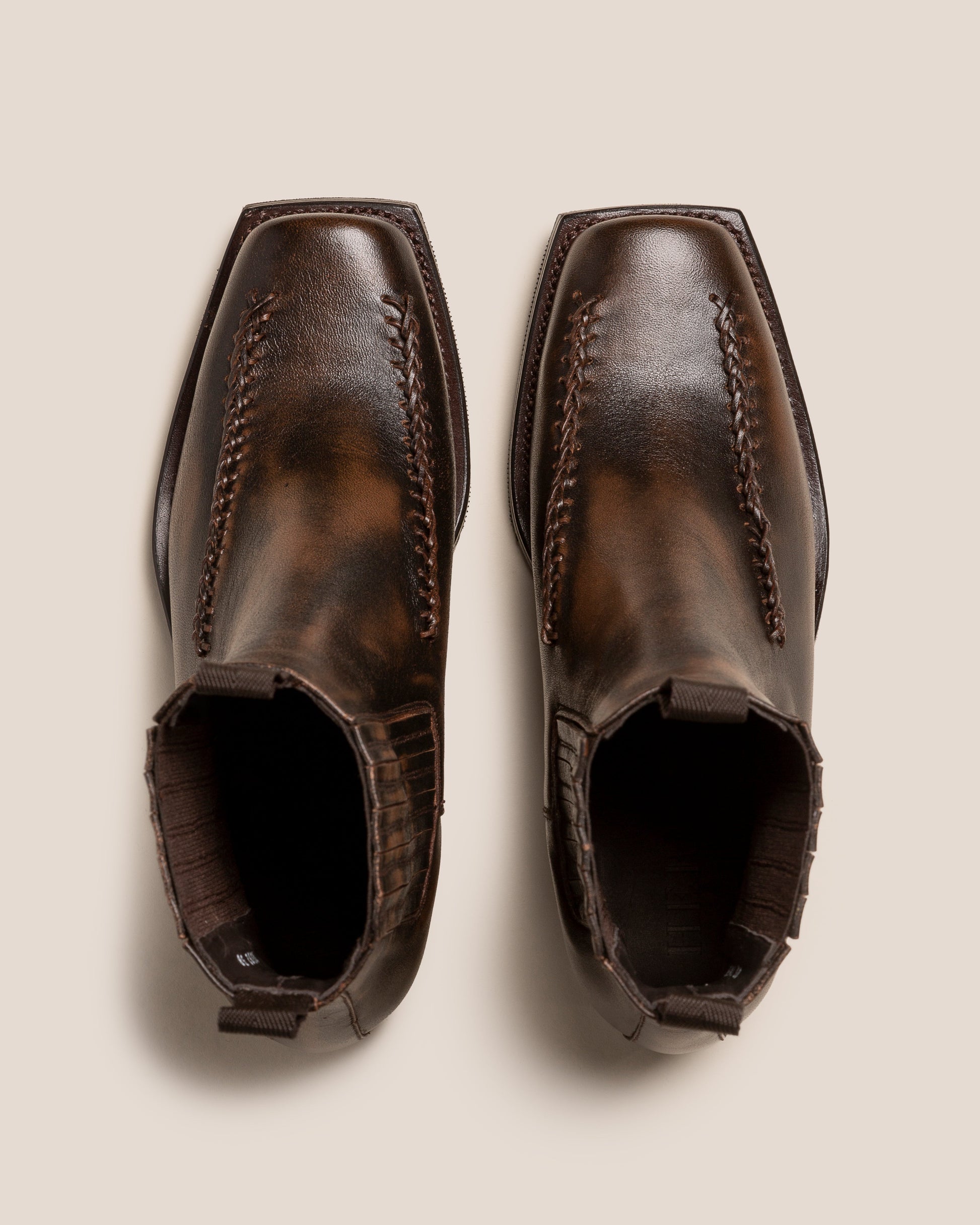AGULLA - Square-Toe Braided Detail Chelsea Boot - Hereu Men
