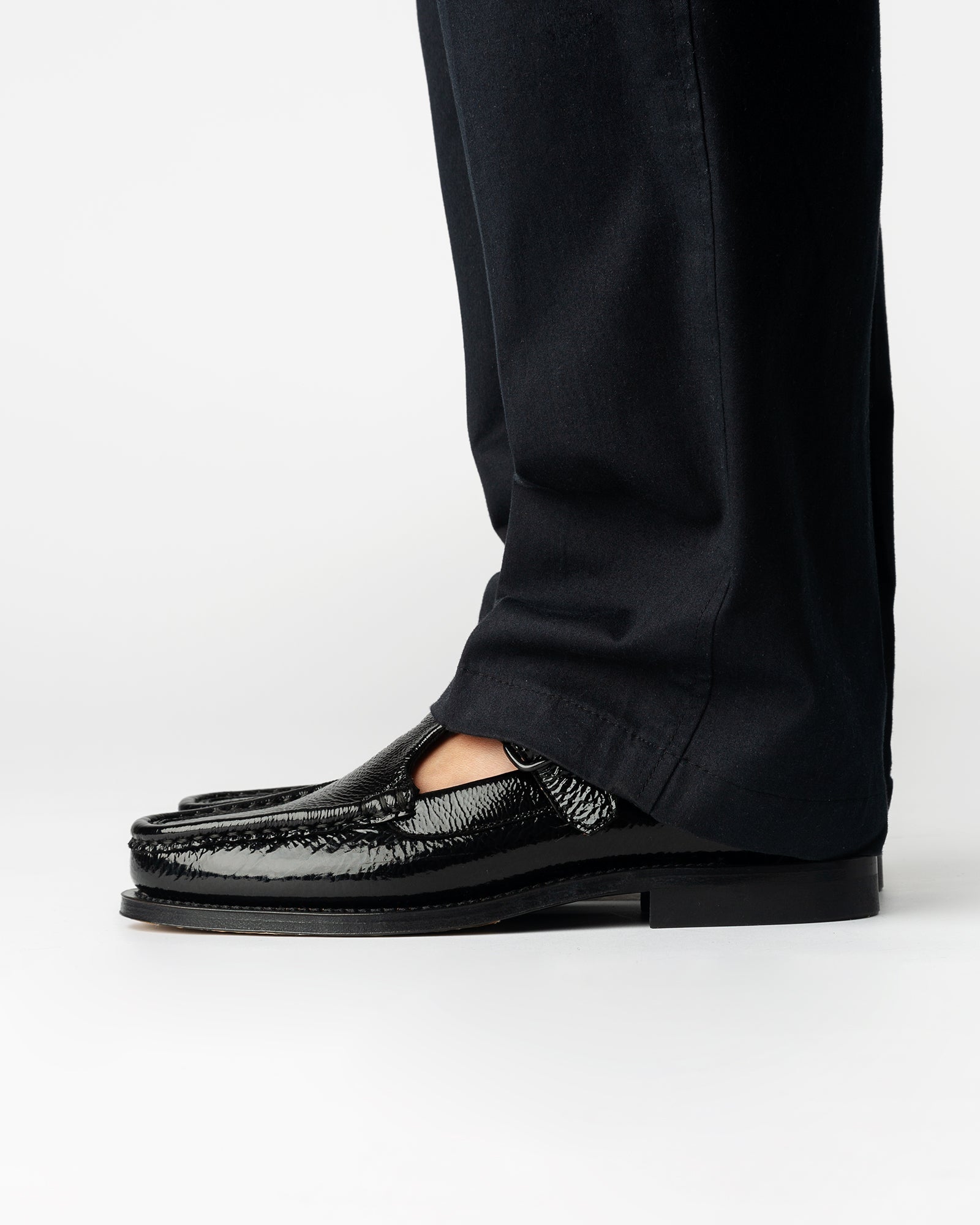 ALBER CRINKLED GLOSSY - T-bar Loafer - Hereu Women