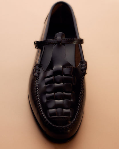 MAQUEDA - Interwoven T-Bar Loafer - Hereu Women