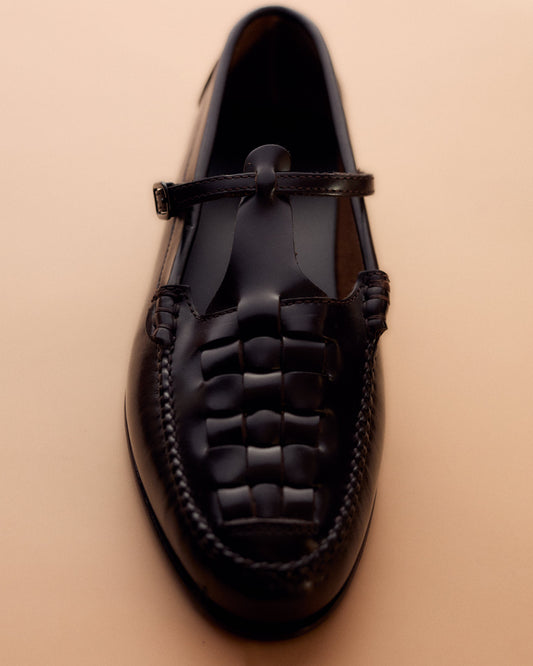 MAQUEDA - Interwoven T-Bar Loafer - Hereu Women