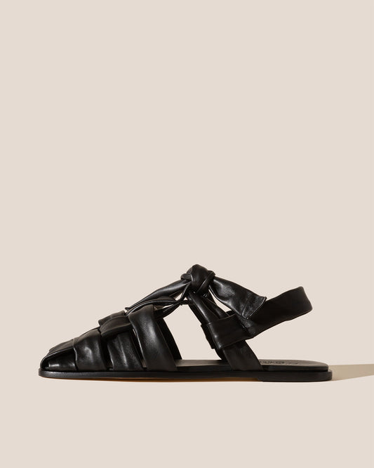 BENA - Interwoven Knotted T-bar Sandal - Hereu Women