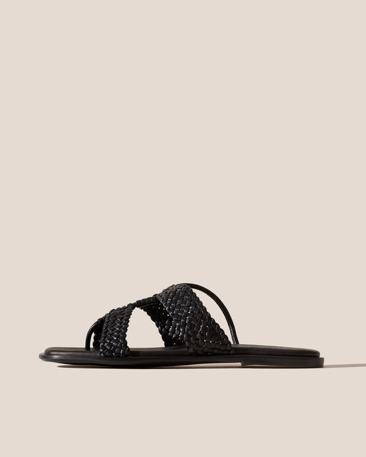 LINA WOVEN - Strappy Toe-Post Sandal - Hereu Women