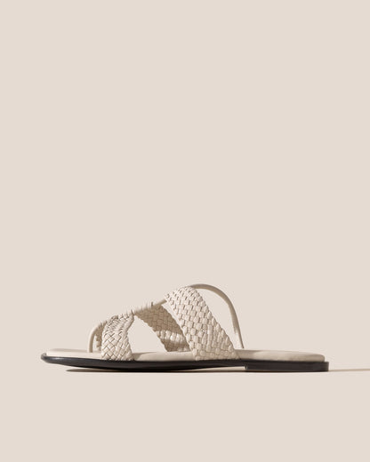 LINA WOVEN - Strappy Toe-Post Sandal - Hereu Women
