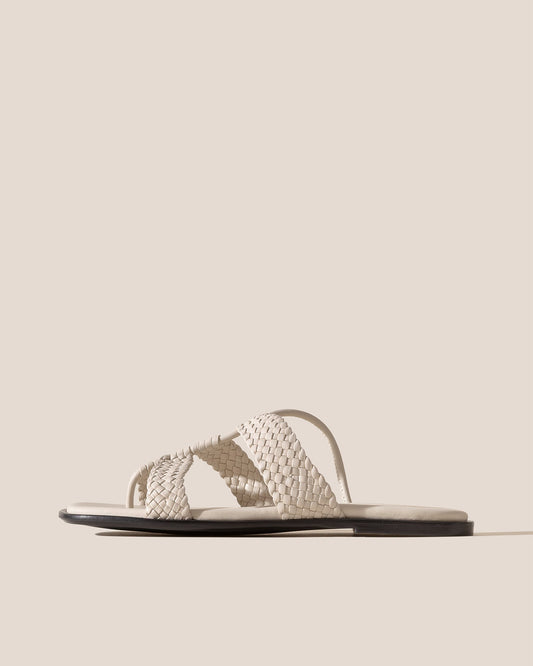 LINA WOVEN - Strappy Toe-Post Sandal - Hereu Women
