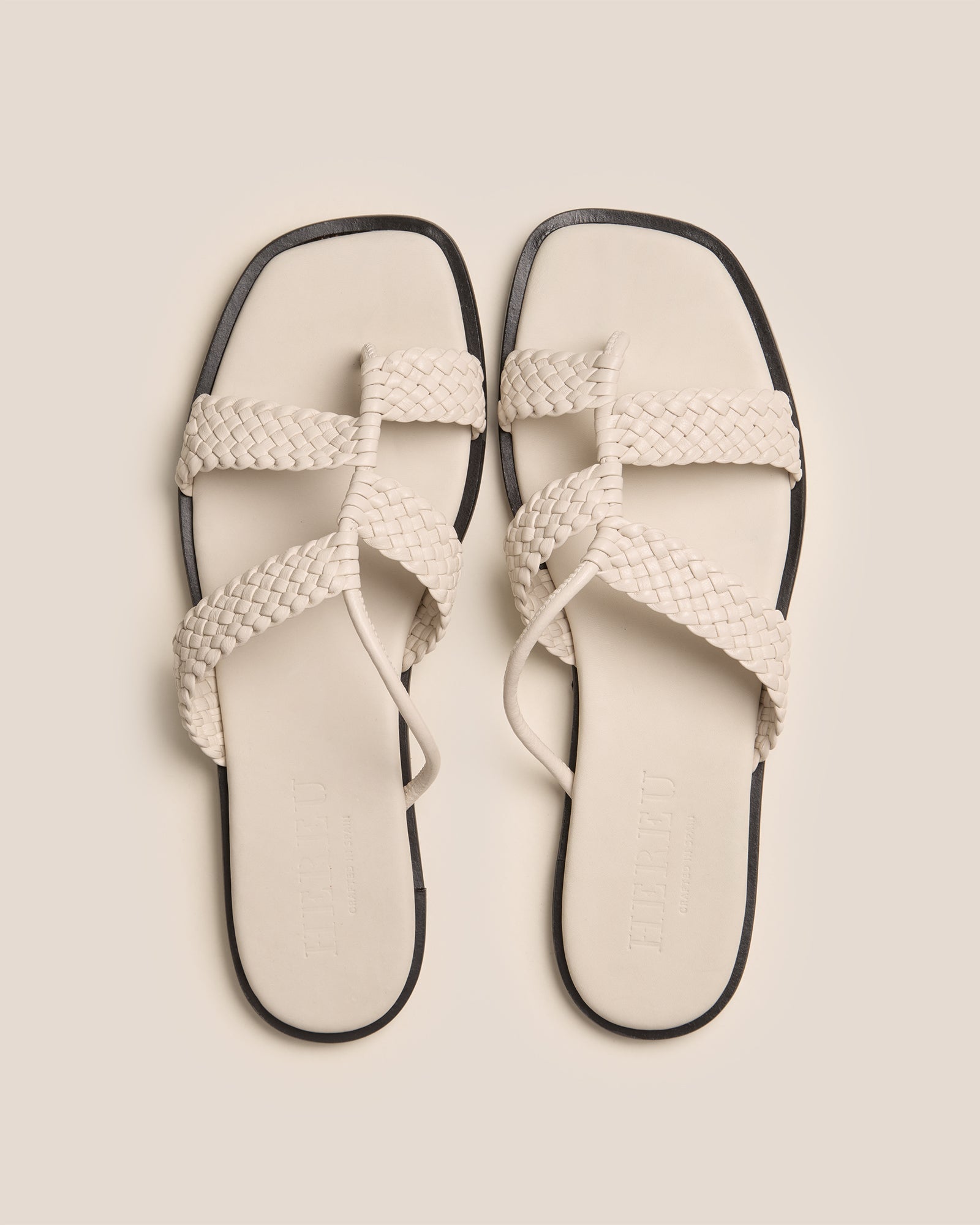 LINA WOVEN - Strappy Toe-Post Sandal - Hereu Women