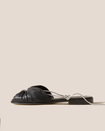 NUAT - Ruched Lace-up Sandal - Hereu Women
