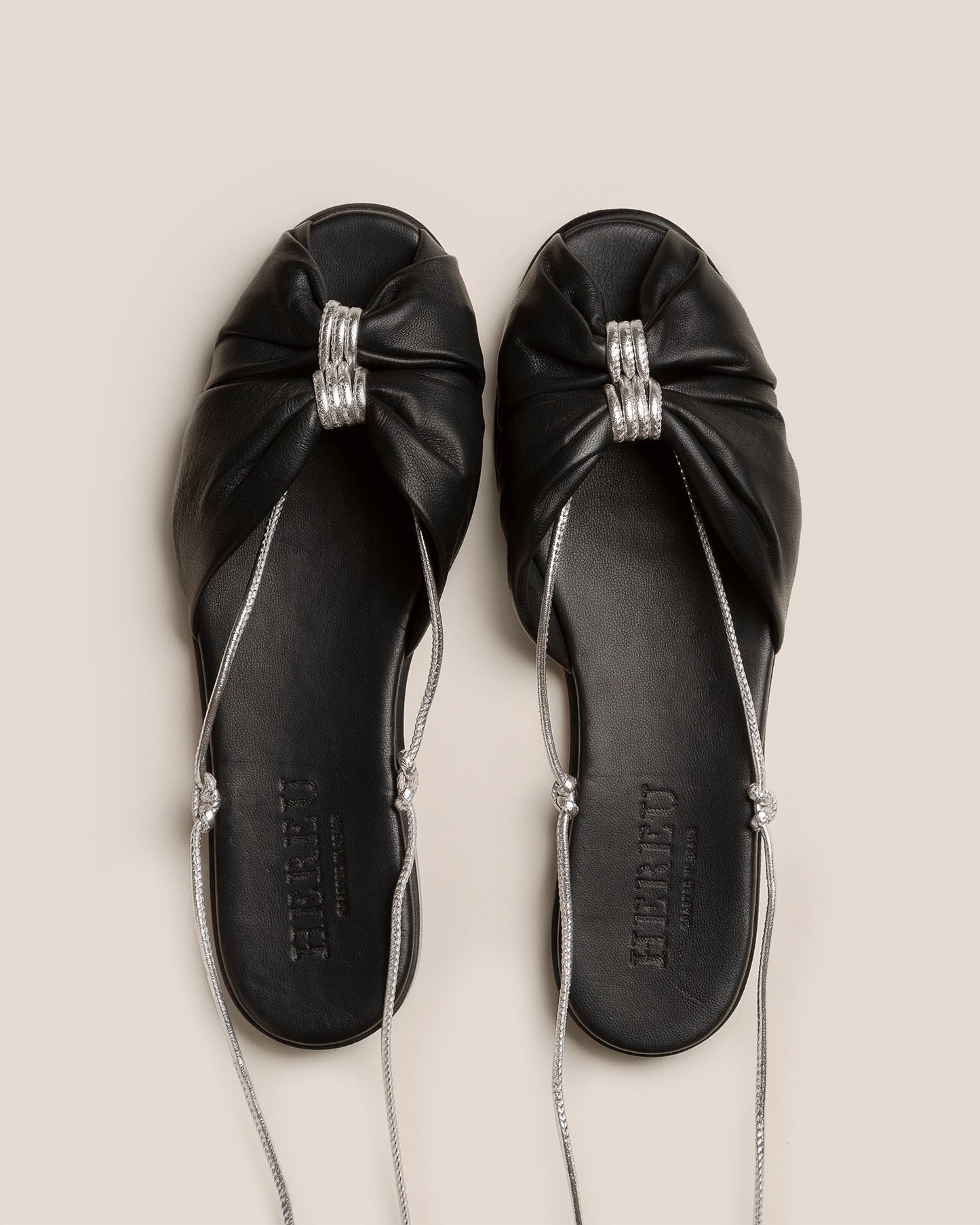 NUAT - Ruched Lace-up Sandal - Hereu Women