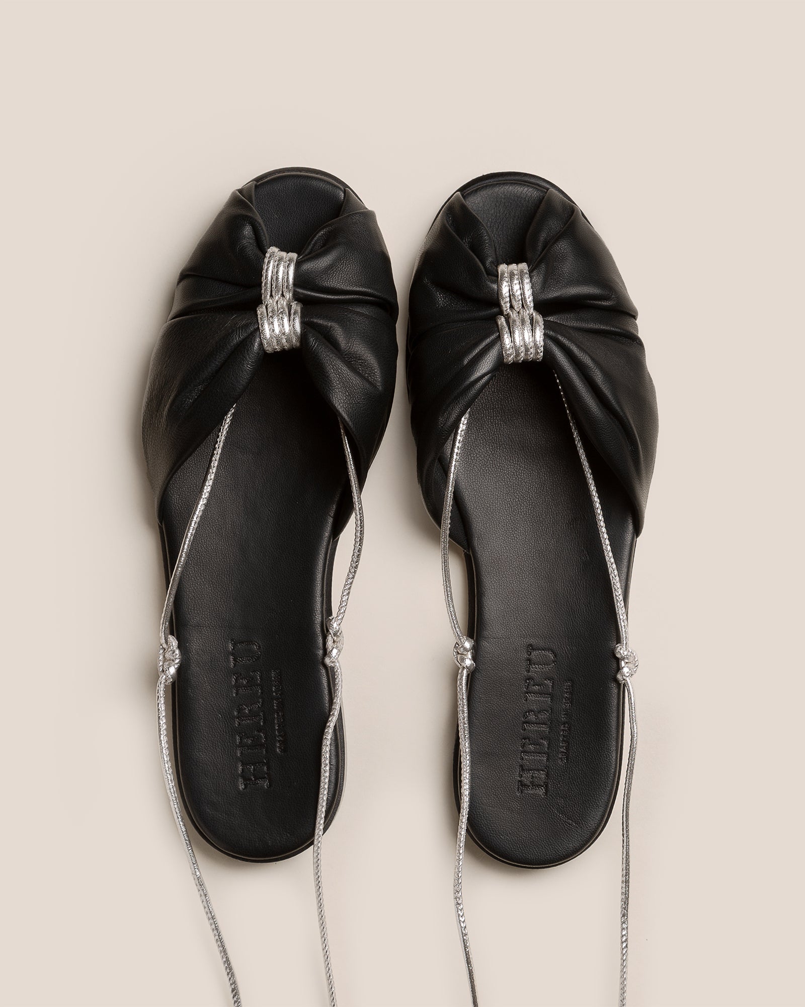 NUAT - Ruched Lace-up Sandal - Hereu Women