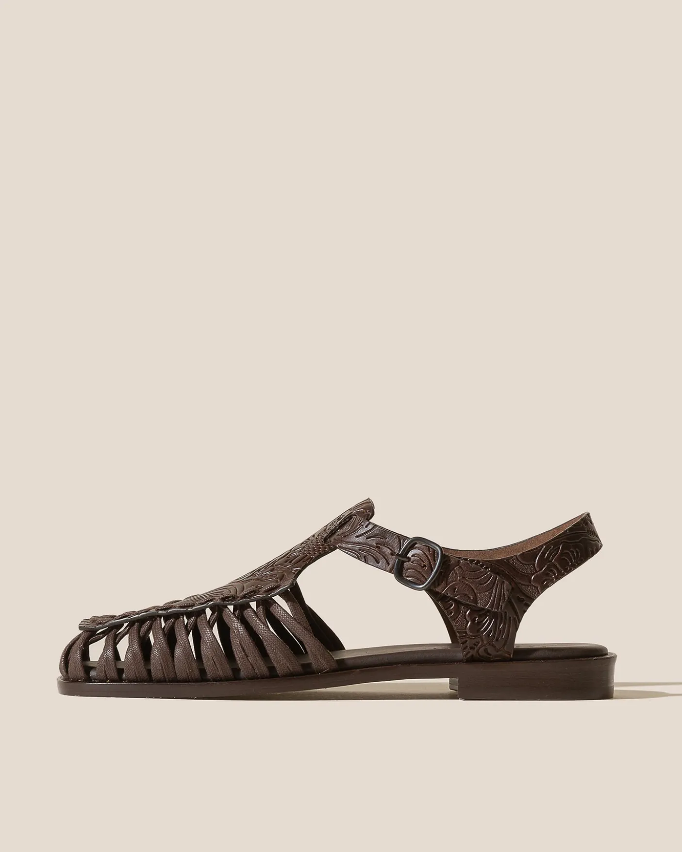 Hereu Studio Sandals<ALARO EMBOSSED VEG-TAN