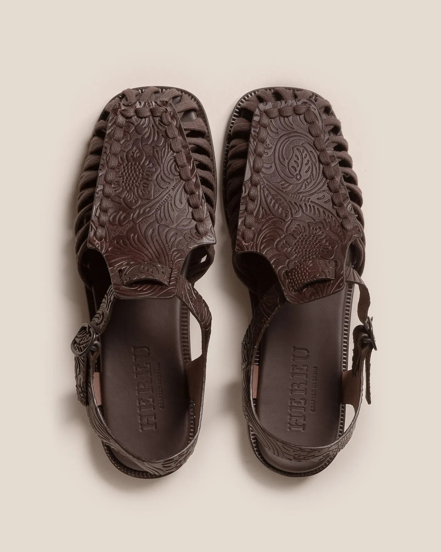 Hereu Studio Sandals<ALARO EMBOSSED VEG-TAN