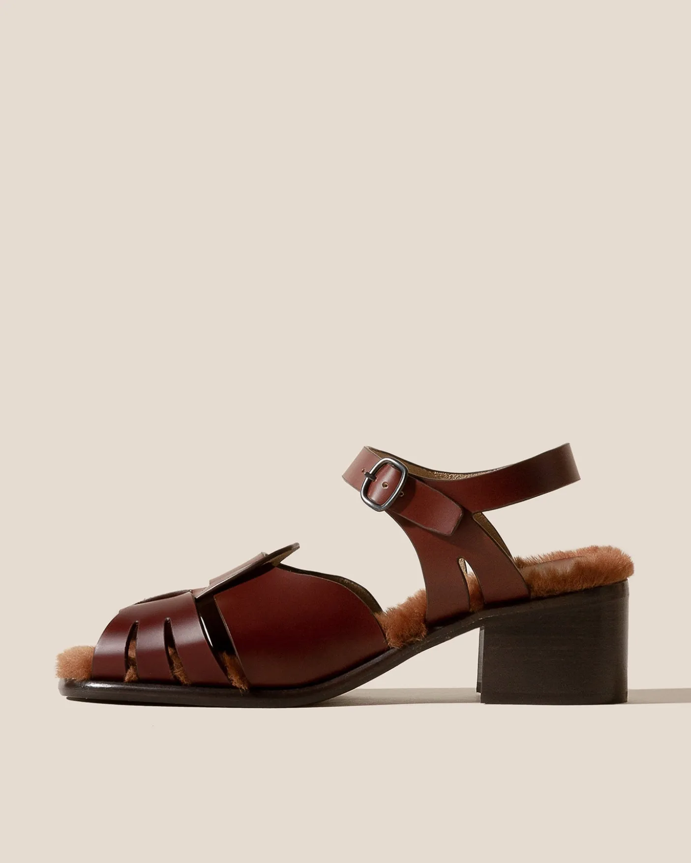 Hereu Studio Heels | Sandals<ANCORA SQUARED HEELED SHEARLING