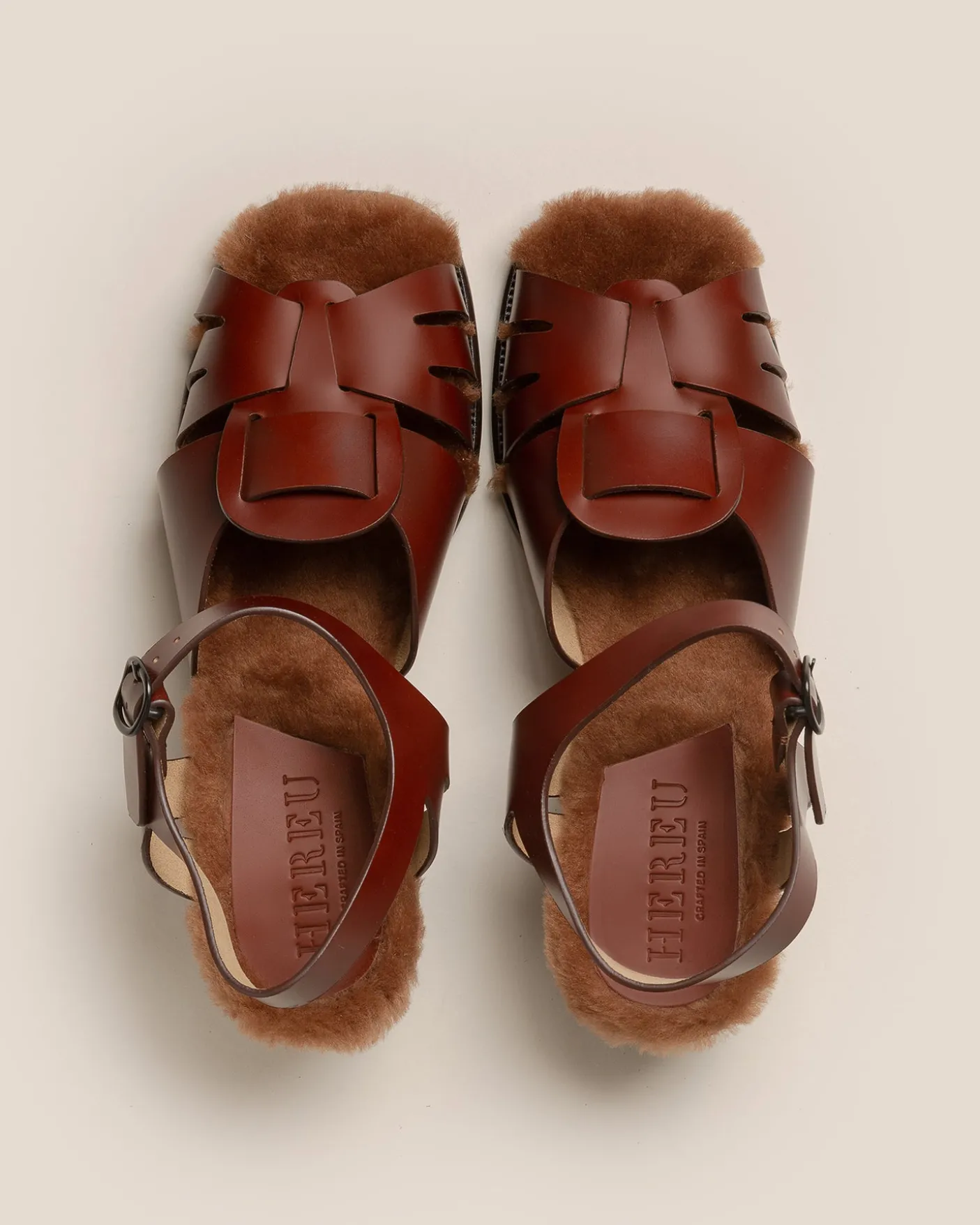 Hereu Studio Heels | Sandals<ANCORA SQUARED HEELED SHEARLING