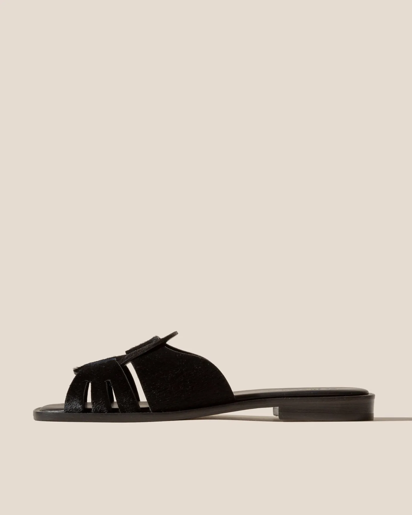 Hereu Studio Sandals<ANCORA SQUARED SLIDE SHORT CALF HAIR