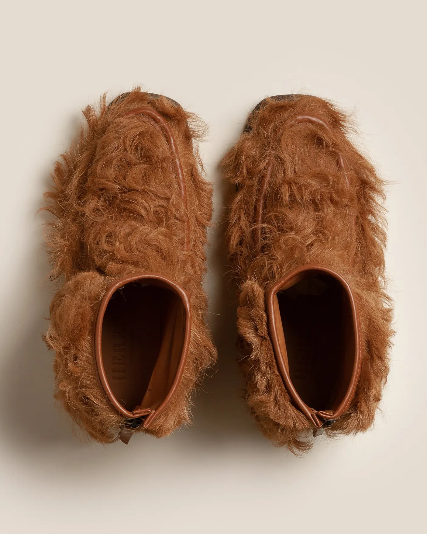 Hereu Studio Boots<ARMENTA LOW ZIPPED LONG HAIR