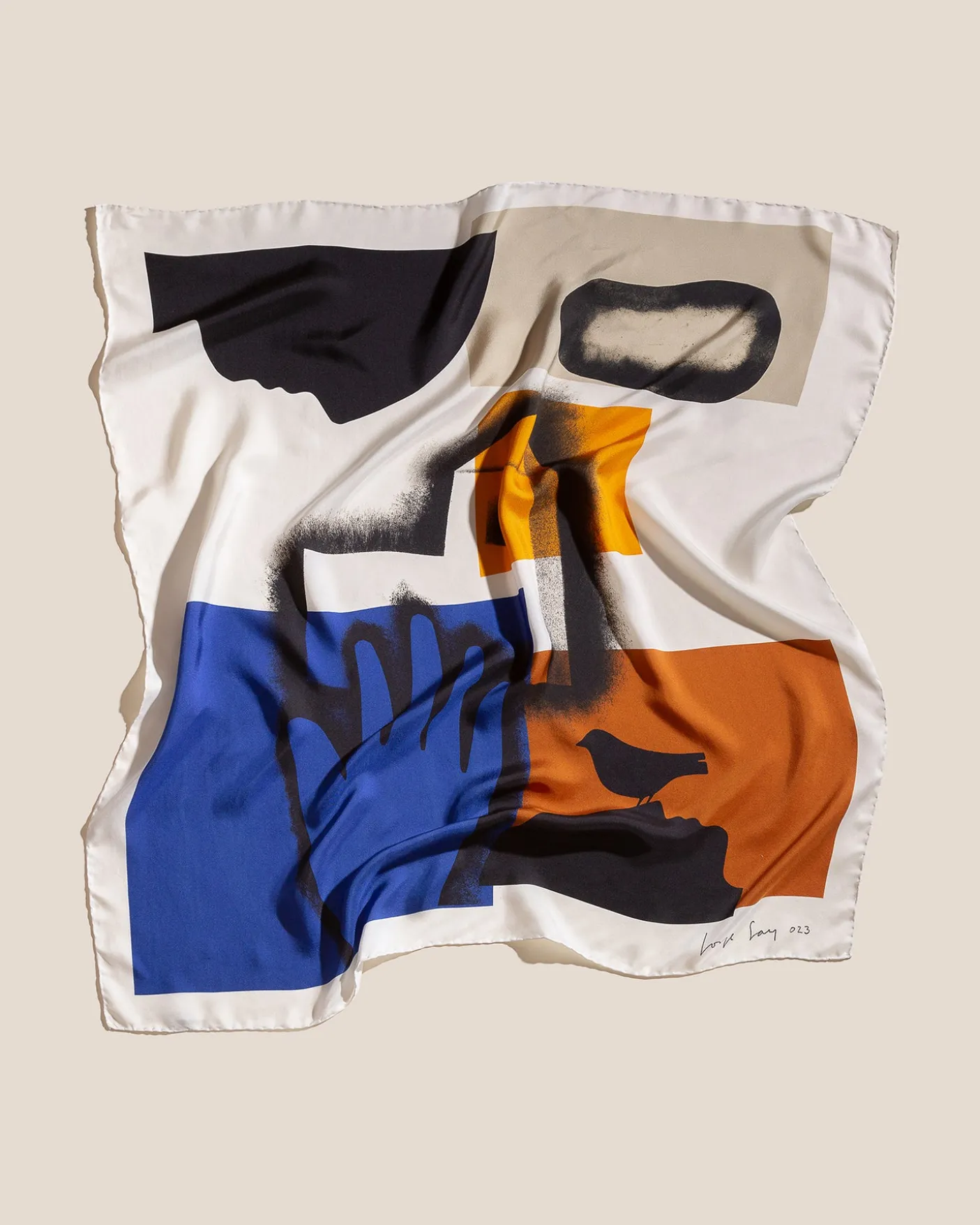 Hereu Studio Art | Created By "jorge Gay"<"Los Fugaces Párpados" Handkerchief